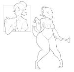  2019 3_fingers anthro before_and_after bone breasts clothing female fingers hair human human_to_anthro koopacap mammal marowak monochrome nintendo nipples nude pok&eacute;mon pok&eacute;mon_(species) ponytail pussy shirt simple_background skull solo species_transformation standing thick_bones topwear transformation video_games white_background wide_hips 
