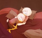  disney ducktales ducktales_(2017) female female/female hug lena_(ducktales) pillow sleeping syrasenturi webby_vanderquack 