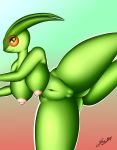  2016 anthro anthrofied big_breasts breasts butt curvy_figure digital_media_(artwork) dragon female flygon green_body green_skin hi_res letfurry1t looking_at_viewer nintendo non-mammal_breasts nude pok&eacute;mon pok&eacute;mon_(species) pok&eacute;morph presenting pussy simple_background spread_legs spreading thick_thighs video_games voluptuous 