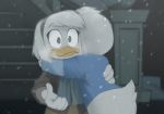  anatid anseriform avian bird della_duck dewey_duck disney duck ducktales ducktales_(2017) hug mother mother_and_child mother_and_son parent parent_and_child pizdecsuqa snow son 