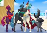  2019 anthro arthropod asian_mythology big_breasts bikini blues64 breast_squish breasts breasts_frottage brechinese_mythology butt changeling chinese_mythology clothing east_asian_mythology equid female friendship_is_magic grin group hi_res hole_(anatomy) horn huge_breasts hyper hyper_breasts kirin mammal marauder6272 my_little_pony my_little_pony_the_movie mythology queen_chrysalis_(mlp) queen_rain_shine_(mlp) sinyxstra smile squish swimwear tempest_shadow_(mlp) unicorn wings 