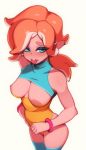  animal_humanoid blush breasts cephalopod cephalopod_humanoid clothing doxy female hi_res humanoid legwear marine marine_humanoid mollusk mollusk_humanoid nintendo octarian octoling pseudo_hair solo splatoon tentacle_hair tentacles thigh_highs tongue tongue_out video_games 