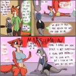  1:1 2019 albinefox anthro arm_tuft barefoot bed bedroom_eyes belly_tuft big_breasts big_butt black_nose bodily_fluids bottomwear breasts butt canid canine cellphone cheek_tuft clothed clothing comic dialogue digital_media_(artwork) dipstick_tail disney elbow_tufts english_text eye_contact eyebrows eyelashes face_tuft fan_character female fingers fox fully_clothed fur furniture genital_fluids green_eyes grey_body grey_fur half-closed_eyes hi_res holding_object humanoid_hands inner_ear_fluff inside isabelle_wilde judy_hopps lagomorph larger_anthro larger_female larger_male leporid looking_at_another looking_down looking_up lying male mammal multicolored_body multicolored_fur multicolored_tail naughty_face necktie nick_wilde open_mouth open_smile orange_body orange_fur orange_tail pants phone pillow predator/prey purple_eyes pussy_juice rabbit seductive shirt shorts signature simple_background sitting size_difference slim small_breasts small_waist smaller_anthro smaller_female smile suggestive surprise teeth text topwear tuft white_body white_fur yelling zootopia 