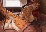  2019 anthro anus bedroom_eyes big_anus big_breasts bodily_fluids breasts butt edit felid female genital_fluids green_eyes hair half-closed_eyes hi_res killioma leopard licking licking_lips long_hair looking_at_viewer looking_back lying mahiri mammal nude on_front pantherine presenting pussy pussy_juice raised_tail rear_view red_hair seductive self_lick solo spread_legs spreading tongue tongue_out 