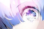  1girl artist_name blue_eyes blue_hair close-up colored_eyelashes eyelashes eyes hair_between_eyes hoshizaki_reita looking_at_viewer re:zero_kara_hajimeru_isekai_seikatsu rem_(re:zero) sanpaku short_hair signature solo 