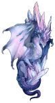  2019 3_fingers ambiguous_gender claws crystal dragon feral fingers hi_res horn membrane_(anatomy) membranous_wings ravoilie scales scalie solo spines western_dragon wings 