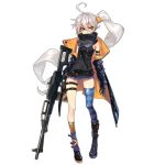  1girl ahoge argyle argyle_legwear bangs belt_boots black_gloves blue_legwear boots commentary covered_mouth cross-laced_footwear full_body girls_frontline gloves gun hair_between_eyes holding holding_gun holding_weapon jacket kneehighs lace-up_boots long_hair looking_at_viewer machine_gun mismatched_footwear mismatched_legwear no_sense_of_shame official_art open_clothes open_jacket pkp_(girls_frontline) pkp_pecheneg shadow side_ponytail silver_hair single_kneehigh single_thighhigh solo striped striped_legwear thighhighs transparent_background tsurime vertical-striped_legwear vertical_stripes very_long_hair watermark weapon web_address yellow_eyes yellow_legwear 