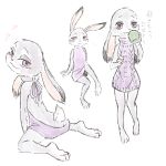  &lt;3 1:1 :3 anthro aomaroo bedroom_eyes butt clothing dipstick_ears disney drinking ears_down female fur grey_body grey_fur half-closed_eyes holding_cup holding_object japanese_text judy_hopps kneeling lagomorph leporid looking_at_viewer looking_back mammal multicolored_ears multiple_poses pivoted_ears pose purple_eyes rabbit rear_view seductive simple_background smile spread_legs spreading sweater text topwear virgin_killer_sweater white_background zootopia 