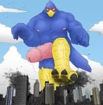  anthro avian bird destruction erection falco_lombardi feet hi_res humanoid_penis macro male nintendo penis siman-clifton star_fox stomping video_games 