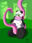  2015 absurd_res ahoge anthro areola big_breasts breasts cel_shading coiling crotch_rub digital_media_(artwork) female female_on_feral feral fur giant_panda hair hi_res hypnofur hypnosis mammal mind_control multicolored_body multicolored_fur navel nipples nude open_mouth penelope_(hypnofur) penken reptile ringed_eyes scales scalie simple_background snake submissive submissive_female thick_thighs tree two_tone_body two_tone_fur ursid vines 