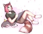  2019 4_toes anthro bill_cipher clothed clothing digital_media_(artwork) disney domestic_cat feli_art felid feline felis female fingers gravity_falls green_eyes hair hi_res mammal pink_hair smile toes 