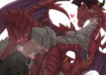  2019 brunhilda_(dragalia_lost) claws cygames dragalia_lost dragon duo female feral h_rt2 horn male male/female nintendo penis red_body red_scales scales scalie sex tongue video_games western_dragon wings 