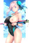  fate/grand_order miyamoto_musashi_(fate/grand_order) nipples rei_kun swimsuits 
