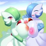  absurd_res big_breasts bodily_fluids breast_squish breasts breasts_frottage cum double_titfuck ejaculation female gardevoir genital_fluids group group_sex hi_res huge_breasts human inverted_nipples jcdr male male/female mammal nintendo nipples outside penis pok&eacute;mon pok&eacute;mon_(species) sex squish threesome titfuck video_games 