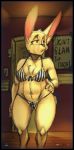  2019 ada_(liebro) anthro big_ears bikini bored breasts brown_eyes clothing digital_media_(artwork) female front_view fur hair hare hi_res lagomorph leporid long_ears mammal pink_nose pose showing solo stories_of_the_few swimwear white_body white_fur white_hair yourfavoritelemonade 