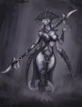  alien breasts claws clothing demon fan_character female hi_res izrez jewelry nipples seyloid slaanesh umbra_(k3ta) warhammer_(franchise) weapon 
