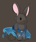  clothed clothing elpatrixf feral grey_background lagomorph leporid mammal rabbit simple_background solo 