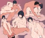  cum cum_on_body faceless faceless_male foot_smother footjob french_kiss highres jewelry kenshin187 kiss kneepit_sex necklace persona persona_5 red_nails sex simple_background studded_choker takemi_tae 