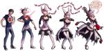  &lt;3 &lt;3_eyes 2019 absurd_res animal_humanoid black_hair bottomwear breast_growth breasts clothing collar dialogue dress elphelt_valentine female footwear gender_transformation guilty_gear hair hi_res high_heels holidays human human_to_humanoid humanoid jeans lagomorph lagomorph_humanoid leporid_humanoid male mammal mammal_humanoid mind_control mtf_transformation on_one_leg open_mouth pants rabbit_humanoid scissorsrunner sequence shirt shoes solo spiked_collar spikes standing surprise topwear torn_clothing transformation 