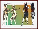  4:3 absurd_res african_wild_dog anthro butt canid canine equid equine fan_character giraffid girly givo hair hi_res jared male mammal model_sheet nude nuru okapi stripes 