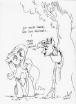  2019 black_and_white cutie_mark death dialogue dilarus duo english_text equid equine female feral fluttershy_(mlp) friendship_is_magic hair hi_res horn horse mammal monochrome my_little_pony pony text tree twilight_sparkle_(mlp) unicorn 