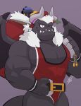  abs absurd_res biceps big_(disambiguation) big_muscles christmas claws clothing costume dragaux dragon hi_res hikazedragon holidays horn invalid_color invalid_tag male muscular muscular_male nintendo pecs ring_fit_adventure scalie solo video_games wings 