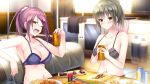  blush bra breasts cleavage drink ensemble_(company) food game_cg kano_reimi omoi_o_sasageru_otome_no_melody sonoya_chiharu underwear 