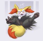  anus blush bodily_fluids braixen butt claws cute_fangs digital_media_(artwork) female foot_focus fur genital_fluids hi_res looking_at_viewer nintendo nude open_mouth pawpads paws pok&eacute;mon pok&eacute;mon_(species) pussy pussy_juice simple_background slowderpyguy smile solo spreading toe_claws toe_curl toes video_games 