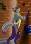  2018 alex.fetter anthro big_bulge bulge clothing digitigrade floatzel fusion hi_res hybrid liam_(alex.fetter) looking_at_viewer male mienshao muscular nintendo outside pok&eacute;mon pok&eacute;mon_(species) pok&eacute;morph solo standing underwear video_games 