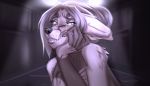  2019 anthro black_nose bodily_fluids canid canine crying digital_media_(artwork) female lesspie mammal solo tears 