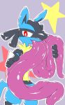  anthro hyper hyper_tongue long_tongue lucario multi_tongue nintendo pok&eacute;mon pok&eacute;mon_(species) sevi_blaze tongue video_games 