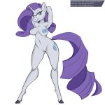  1:1 anthro big_breasts breasts equid female friendship_is_magic horn longtailshort mammal my_little_pony nude pose pussy rarity_(mlp) unicorn 
