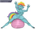  anthro big_butt butt equid equine female friendship_is_magic longtailshort mammal my_little_pony pterippus pussy rainbow_dash_(mlp) wings 