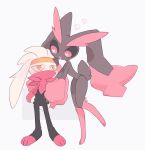  &lt;3 &lt;3_eyes 2019 duo female hi_res larger_female lopunny male masayo nintendo pok&eacute;mon pok&eacute;mon_(species) raboot size_difference smaller_male video_games 