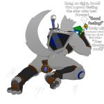  1:1 alpha_channel anthro bottomless butt canid canine canis clothed clothing digital_media_(artwork) duo english_text fur gba hair hi_res male mammal max_(character) melee_weapon muscular muscular_male notkastar rainbow rupee sack shield signature simple_background smile star sword text topwear vertical_bar_eyes vest weapon wolf zatch_(character) zelda_wind_waker 