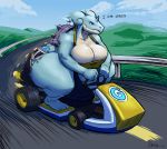  absurd_res anthro big_breasts breasts cleavage clothed clothing female greasymojo hi_res lapras nintendo pok&eacute;mon pok&eacute;mon_(species) solo vehicle video_games 