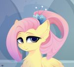  2019 absurd_res equid equine feathered_wings feathers female feral fluttershy_(mlp) friendship_is_magic hair hi_res looking_at_viewer mammal my_little_pony pterippus solo wings xsatanielx 