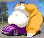  arthropod beetle belly car crush foxy_(disambiguation) hi_res insect invalid_tag male morbidly_obese obese overweight resting sr71beta ssbbm vehicle vehicles volkswagen 