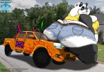  big_breasts breasts bump butt clothing crush damage female giant_panda gillpanda hi_res invalid_tag mammal sr71beta ssbbw suv truck ursid vehicle 