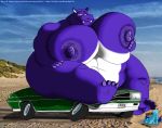  alexa anthro beach belly big_(disambiguation) big_breasts breasts car common_hippopotamus crush female heavy hi_res hippopotamid huge_breasts hyper hyper_breasts invalid_color invalid_tag mammal seaside sitting solo sr71beta ssbbw vehicle 