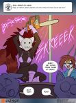  ailurid antelope anthro ask_blog bovid chainsaw clothing conditional_dnp dialogue digital_media_(artwork) english_text female glitter_(kadath) kadath male mammal mask pole power_tool red_panda ruby_(kadath) text tools underwear 