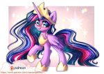  2019 chaosangeldesu crown equid female feral friendship_is_magic hair hooves horn jewelry looking_at_viewer mammal my_little_pony necklace patreon solo twilight_sparkle_(mlp) winged_unicorn wings 