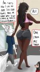  2019 albinefox anthro barefoot bdsm big_breasts big_butt black_hair bodily_fluids bottomwear breasts butt canid canine clothed clothing collar curvy_figure dark_skin dialogue digital_media_(artwork) disney duo_focus english_text female female_on_anthro fingers fox frown fur group hair hand_on_shoulder happy hi_res human human_on_anthro humanoid_hands humor interspecies larger_female larger_human leash long_hair male male/female mammal marshmallow_(albinefox) mickey_mouse mouse murid murine nervous open_mouth open_smile outside pink_nose red_eyes rodent shirt side_boob size_difference slave slave_chan_(albinefox) smaller_anthro smaller_male smile speech_bubble suggestive sweat teeth text thick_thighs topwear voluptuous walking white_body white_fur wide_eyed wide_hips yelling zootopia 