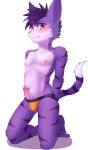  anthro blush bulge clothed clothing erection felid feline hi_res humanoid_penis male mammal manadezimon penis solo topless underwear 
