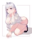  cleavage heels open_shirt pantsu undressing yuwan_2333 