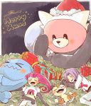  atsumi_yoshioka bewear christmas gift kojirou_(pokemon) meowth musashi_(pokemon) pokemon pokemon_(anime) sleeping team_rocket wobbuffet 