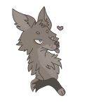  &lt;3 ambiguous_gender canid canine canis chibi coyote hi_res mammal solo sticker 