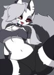  2019 anthro big_breasts breasts canid canid_demon clothed clothing demon female hazbin_hotel helluva_boss hi_res huge_breasts loona_(vivzmind) mammal open_mouth pinkcappachino tongue 