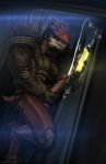  absurd_res alien bodily_fluids cum erection genital_fluids hi_res krogan looking_at_porn male mass_effect masturbation orgasm penile penile_masturbation penis scar solo todex urdnot_wrex video_games 