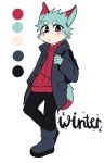  backpack bag blush canid canine canis clothing domestic_dog hi_res jacket male mammal manadezimon solo topwear winter young 